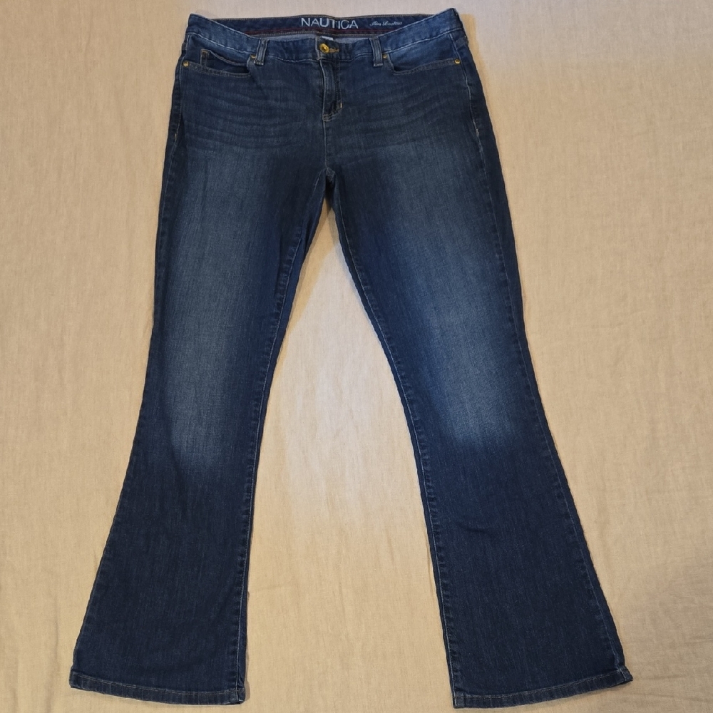 Nautica Women's Dark Blue Flare Jeans